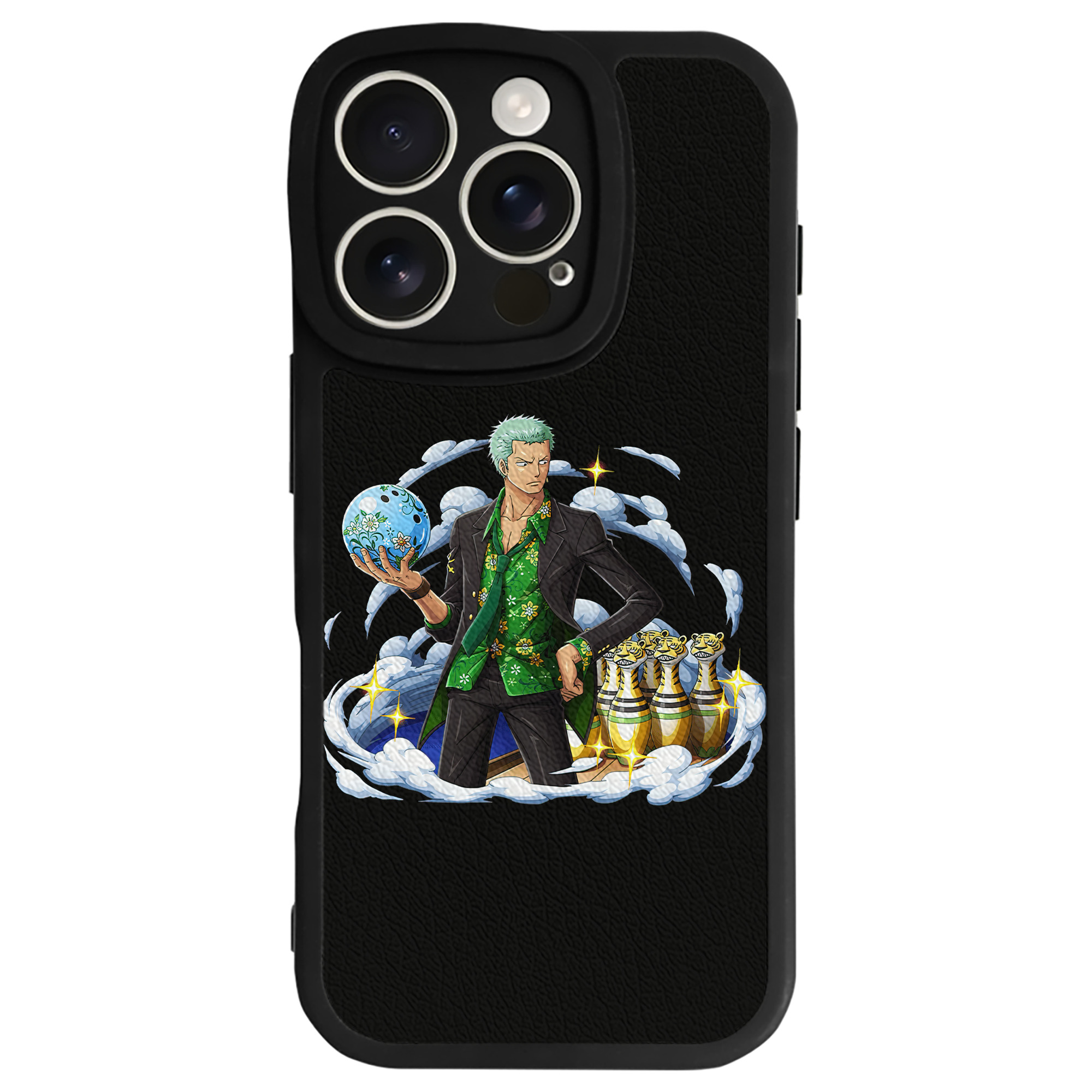 （画像用） ワンピース ロロノア・ゾロ ONE PIECE Roronoa Zoro 【iPhone 16シリーズ対応】シリコンスマホケース（レザー調） 材質：シリコン